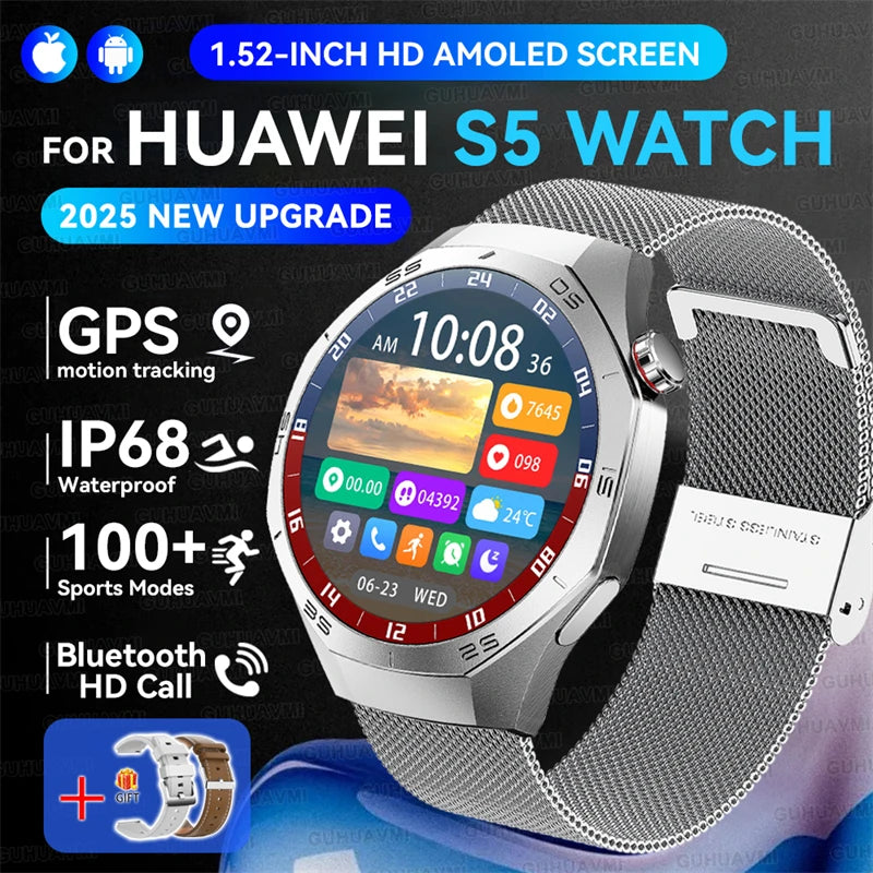 Huawei GT5 Pro AMOLED Display - 1.52 Zoll GPS IP68 Puls