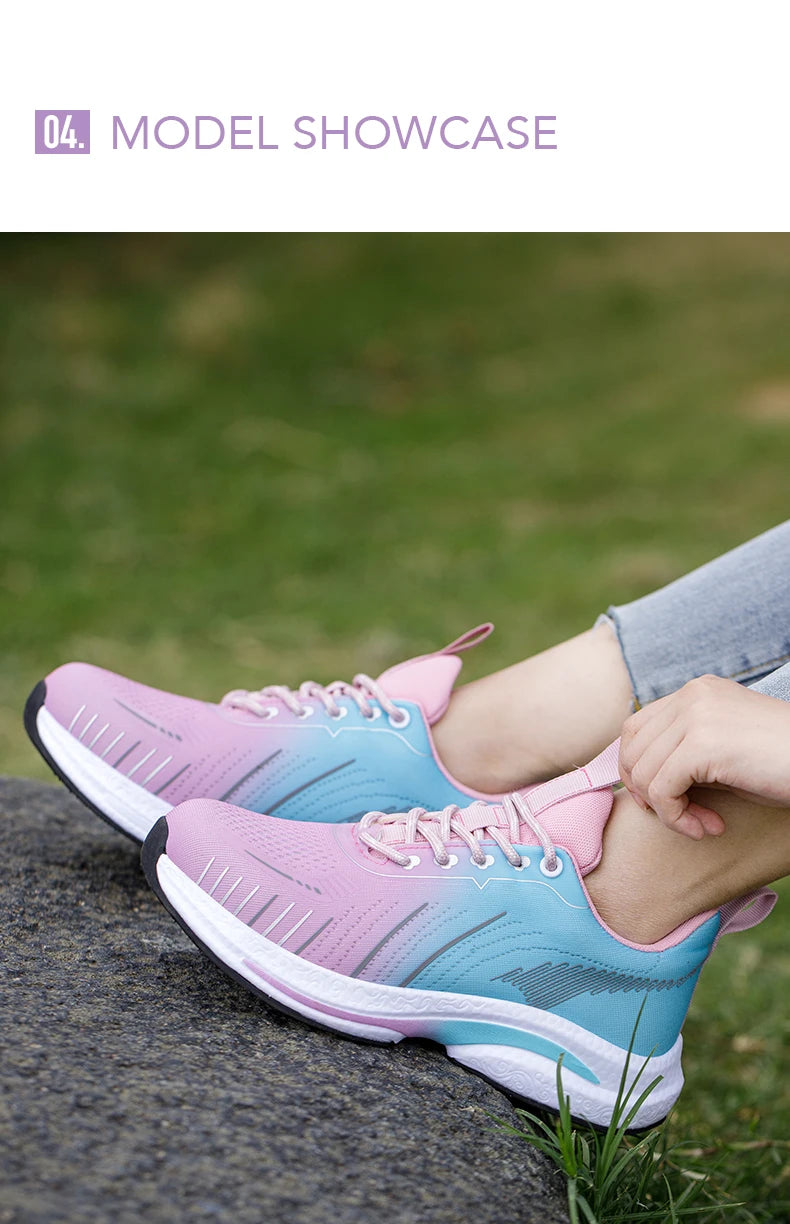 Safety Shoes for Women Steel Toe Sneakers Anti-Punctur Lightweight Boots Female Pink Breathable Hiking Boots Comfortable Shoes