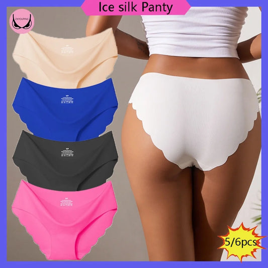 Damen Unterwäsche 2025 - ZXYOUPING Low Waist Seamless Ice Silk Antibacterial S-XXL