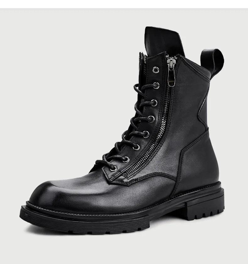 fashion luxury genuine leather designer british style handmade boots