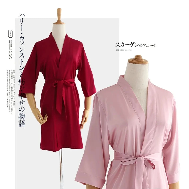 NONE Brautrobe Seide Satin Knielang 3/4 Arm Größe S/M Weiß