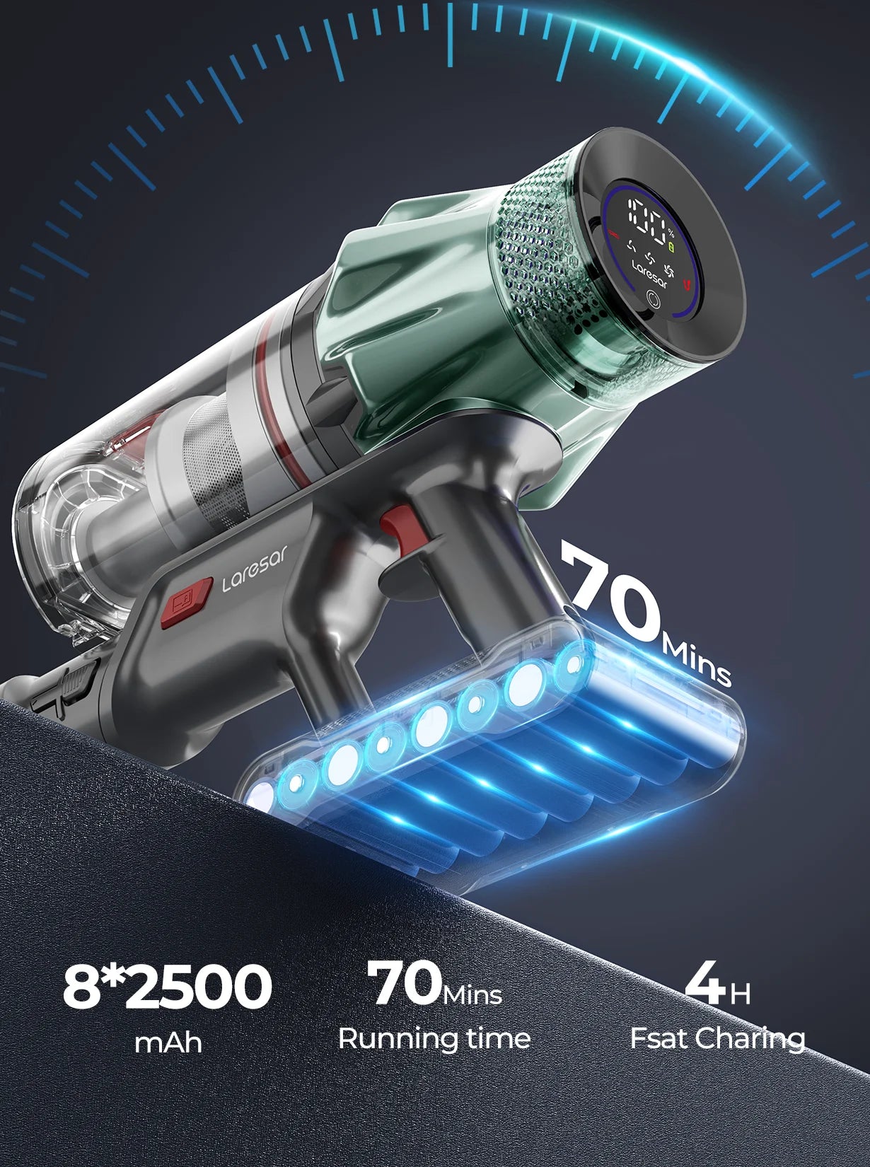 Laresar V7 PRO Aromatherapie Funktion - 600 W 0,6 L Lange Schlauch