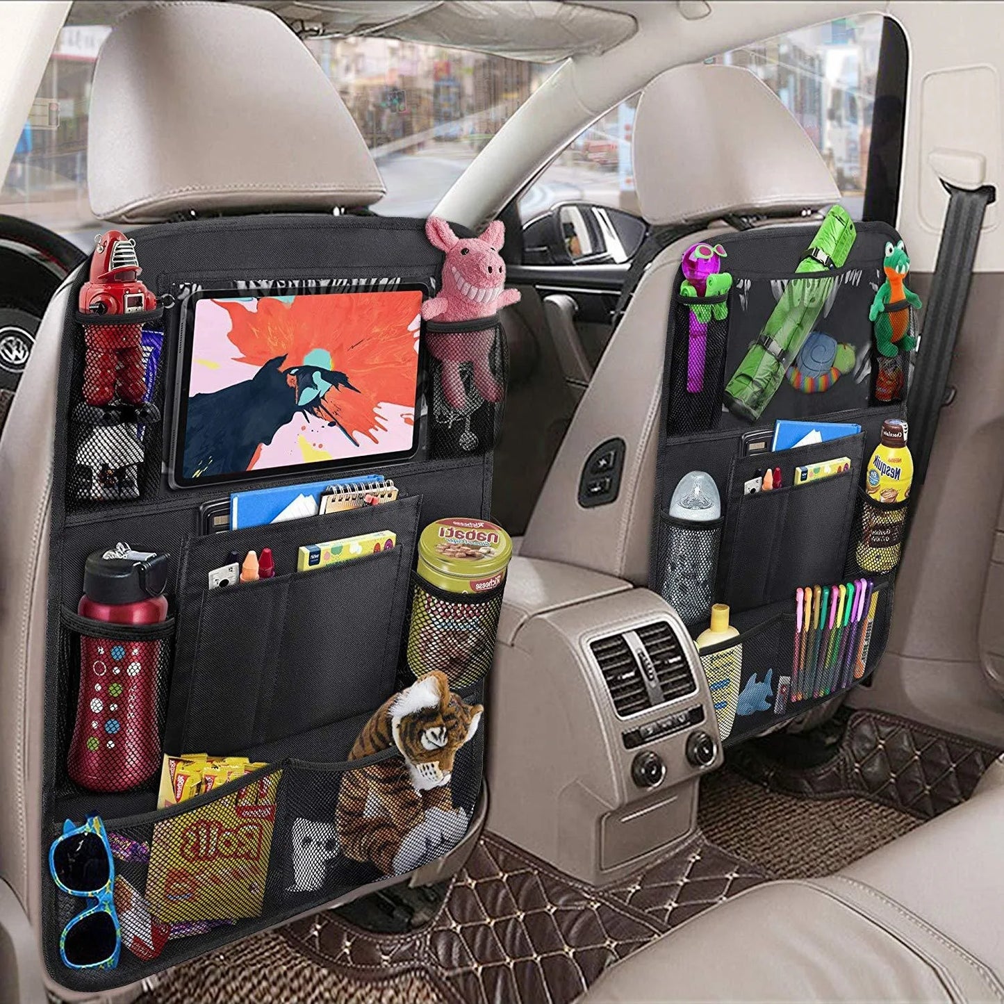 Reise-Organizer 2025: Car-Seat-Back Multi-Functional - Touch Screen Travel Collection