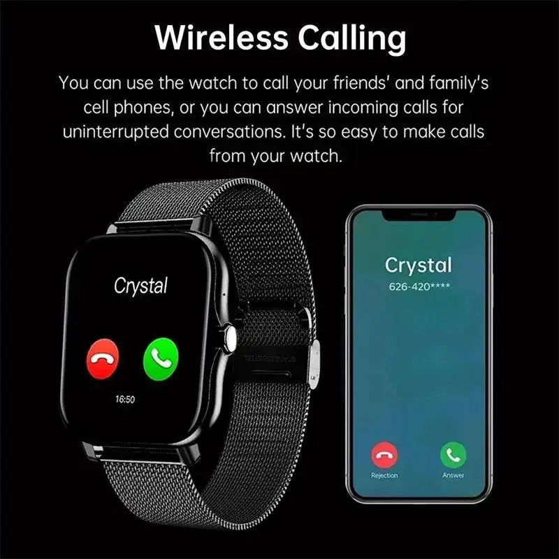 SmartWatch Pro Bluetooth Anruf - 1.44 Zoll SpO2 Blutdruck