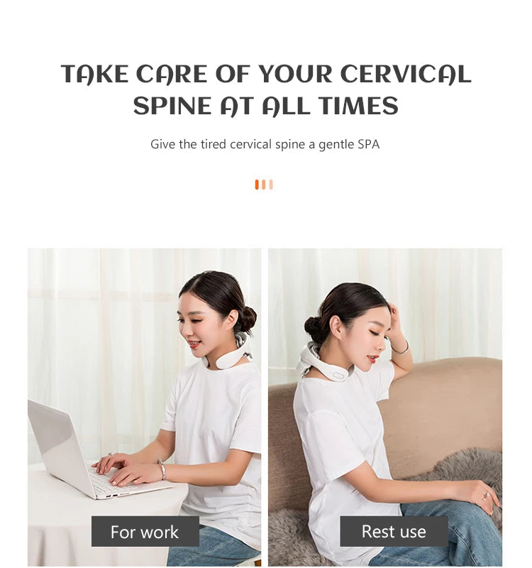 PAQIN Nackenmassagegerät Niederfrequenz - Wiederaufladbar, Kompakt, ABS