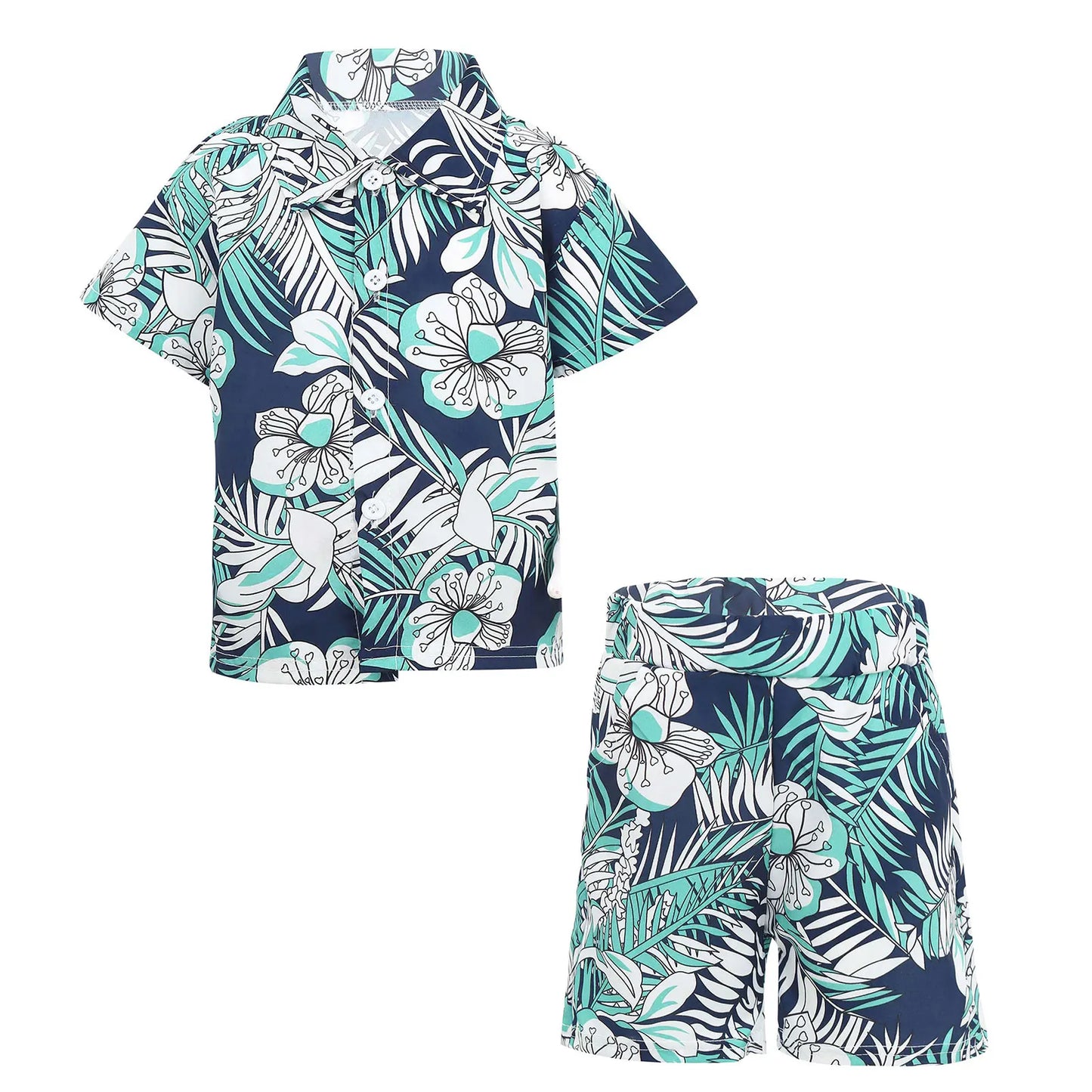 Jungen-Sommer-Set 2025: Hawaii-Hemd & Shorts - Premium Vacation Collection