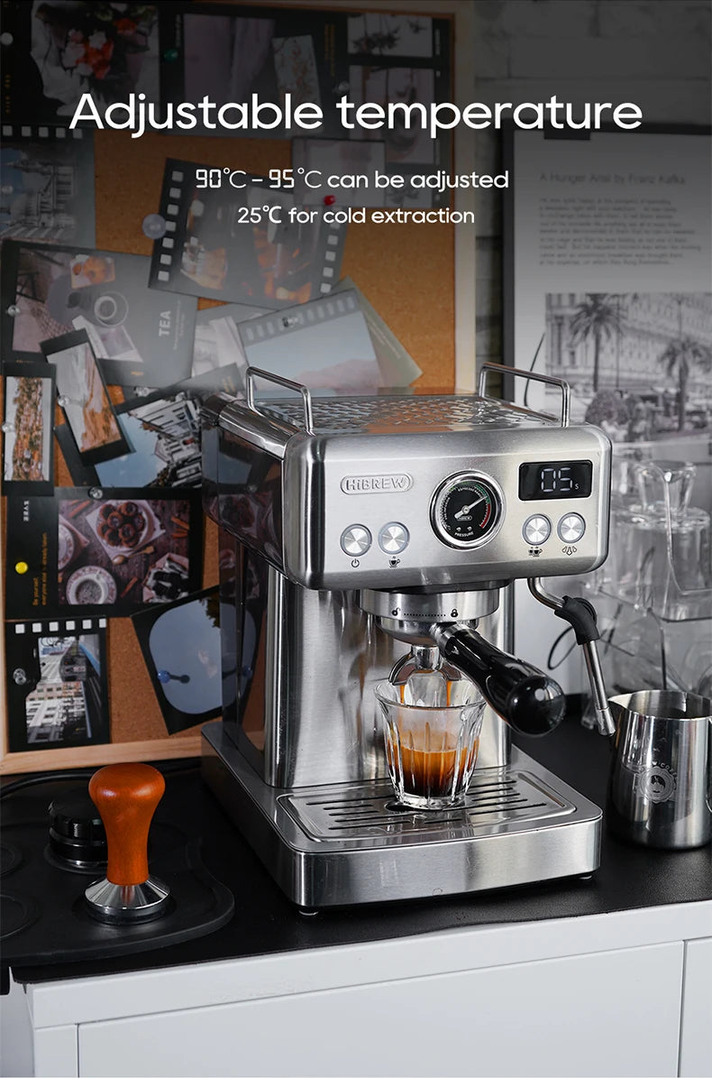 Espresso-Maschine 2025: HiBREW 20Bar Semi-Automatic H10A Temperatur-Einstellbar 58mm Portafilter Professional Barista Collection