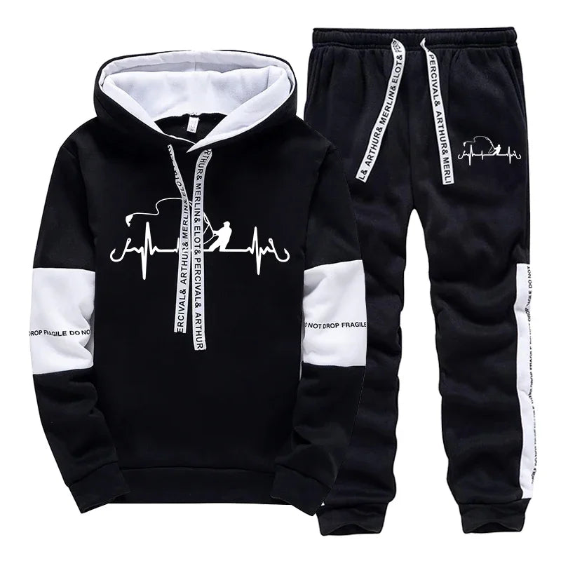 Fujian Herren Trainingsanzug Kapuzenpullover - 2-Teilig LXL