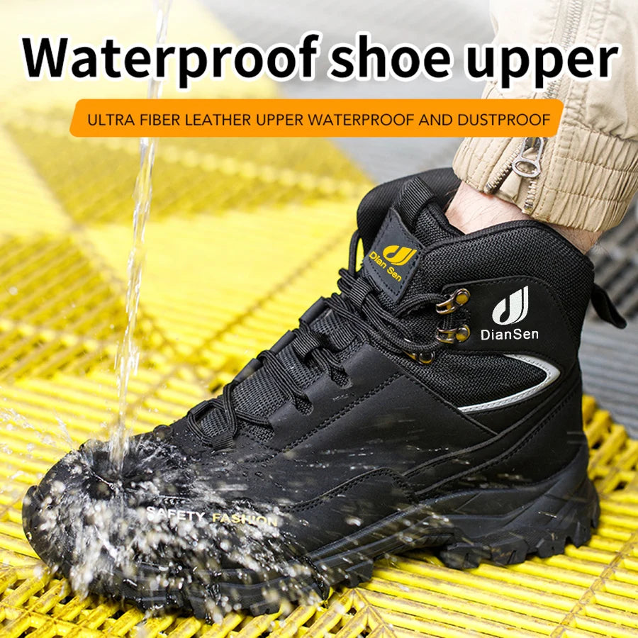 Rotating Buttons Schuhe Stahlkappe - Größe 42 Leder