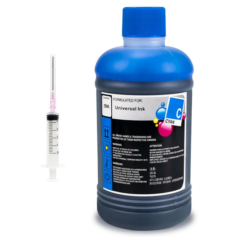 FANHANG 250ml Nachfülltinte Kompatibel - Spritze HP Canon
