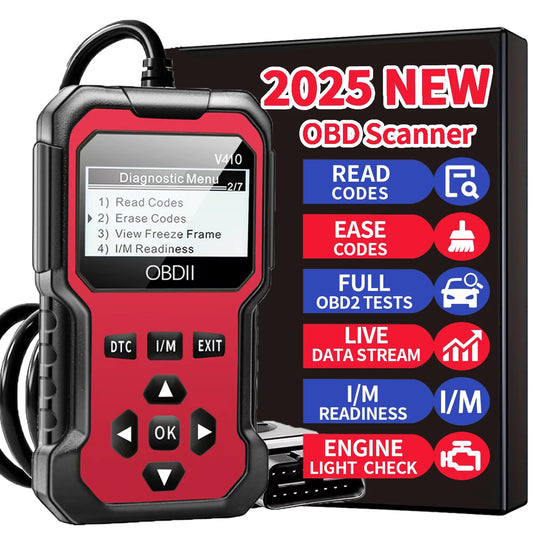 OBD2 Scanner 2025 - Auto Diagnosegerät Code Reader - Motor Fehlercode Scanner CAN Diagnose OBD II Fahrzeug-Tool