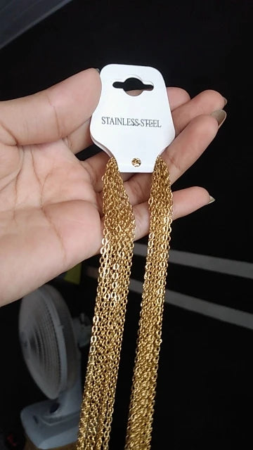 Edelstahl Halsketten 2025 - LUXUSTEEL 10Pcs/Lot 2mm/1mm O-Form Rolo-Link Cuban DIY Jewelry