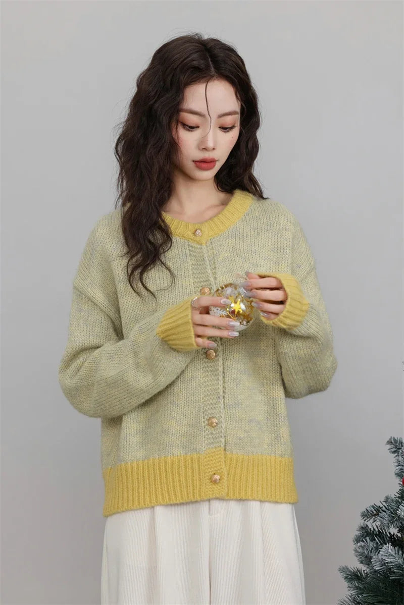 tumao Classic Lose Strickjacke - Damen One Size, Langarm