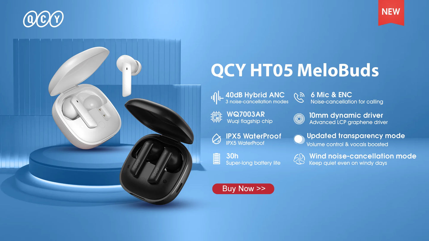 QCY HT05 ANC Wireless Earphone 2025