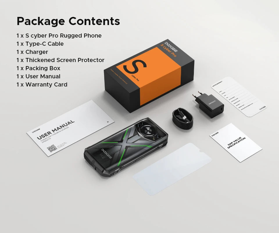 Doogee S Cyber Pro Robustes - 10800 mAh, 33W, 6.6 Zoll
