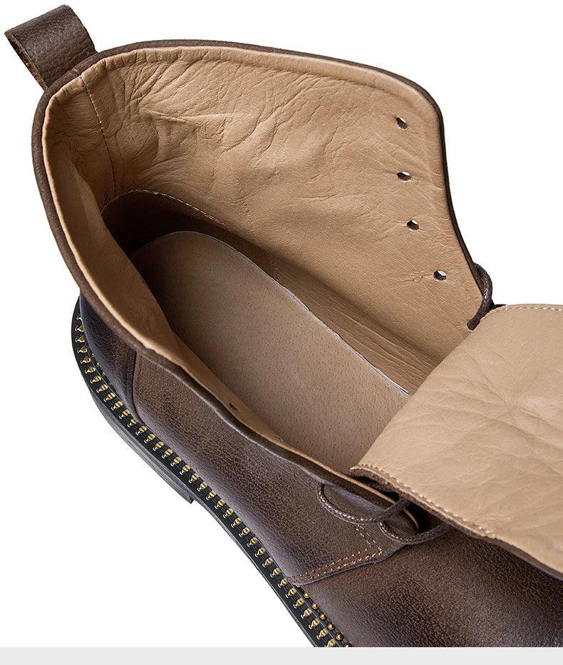 Handmade high quality soft leather boots in British style