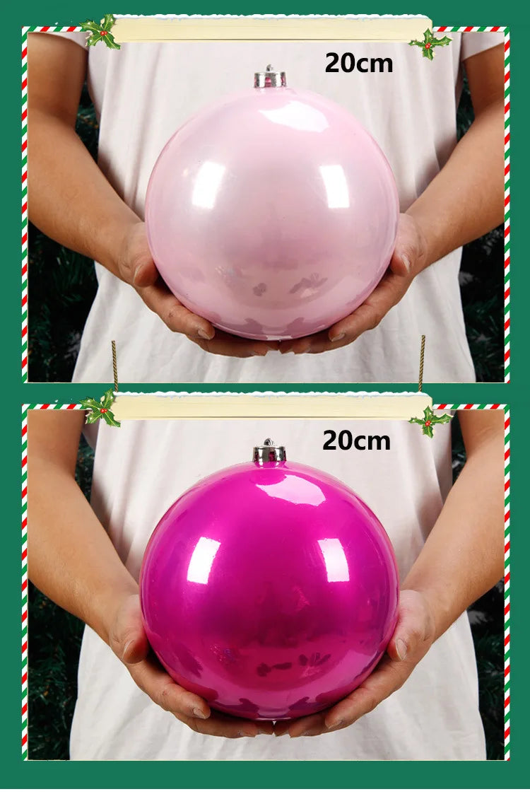 Pearlescent Kugel Glänzende Christbaumkugel - Durchmesser 12-25 cm Kunststoff