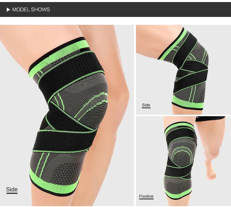 Knee Compression Sleeve with Adjustable Straps for Running Working Out and Sports Wearing Hiking Soccer Basketball Running Sport