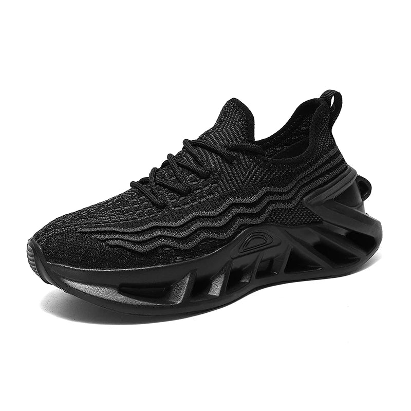 Herren Sneakers Leicht Laufschuhe Atmungsaktiv Mesh Komfortabel EVA Dick Sohle Rutschfest Tennis Walking Weiß Schuhe Für Männer