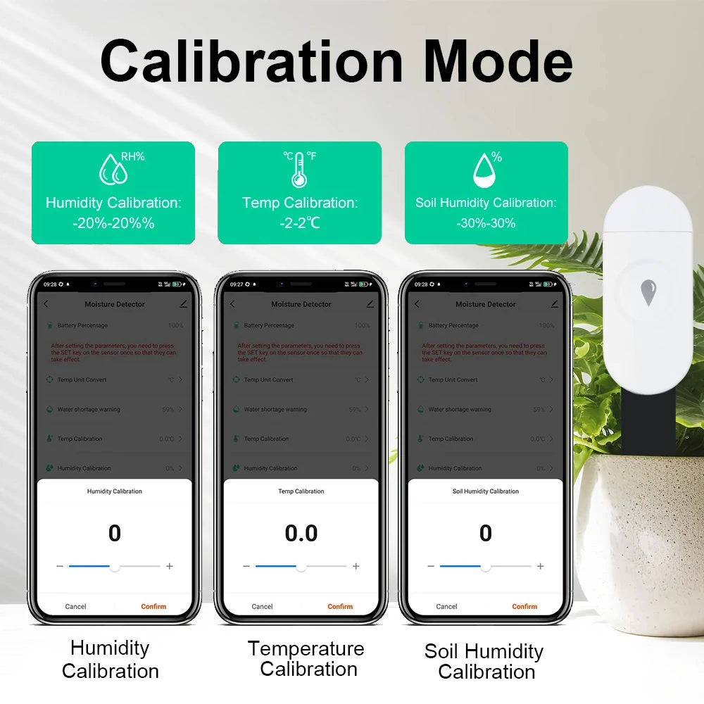 Haozee Bodentemperatur Detektor Feuchtigkeit Zigbee - 2xLR03AAA DC3V