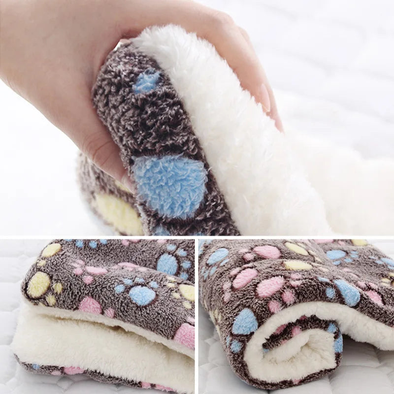 Haustier Schlafmatte 2025 - Hunde Bett Katzen Bett Weiche Haare - Verdickte Decke Pad Fleece Home Waschbar Warm Bär Muster Pet Supplies