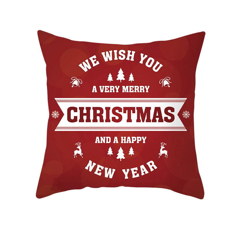 Christmas Pillow Case Christmas Santa Claus Elk Pillow Case Cover Merry Christmas Decorative Pillowcases Party Pillow Case