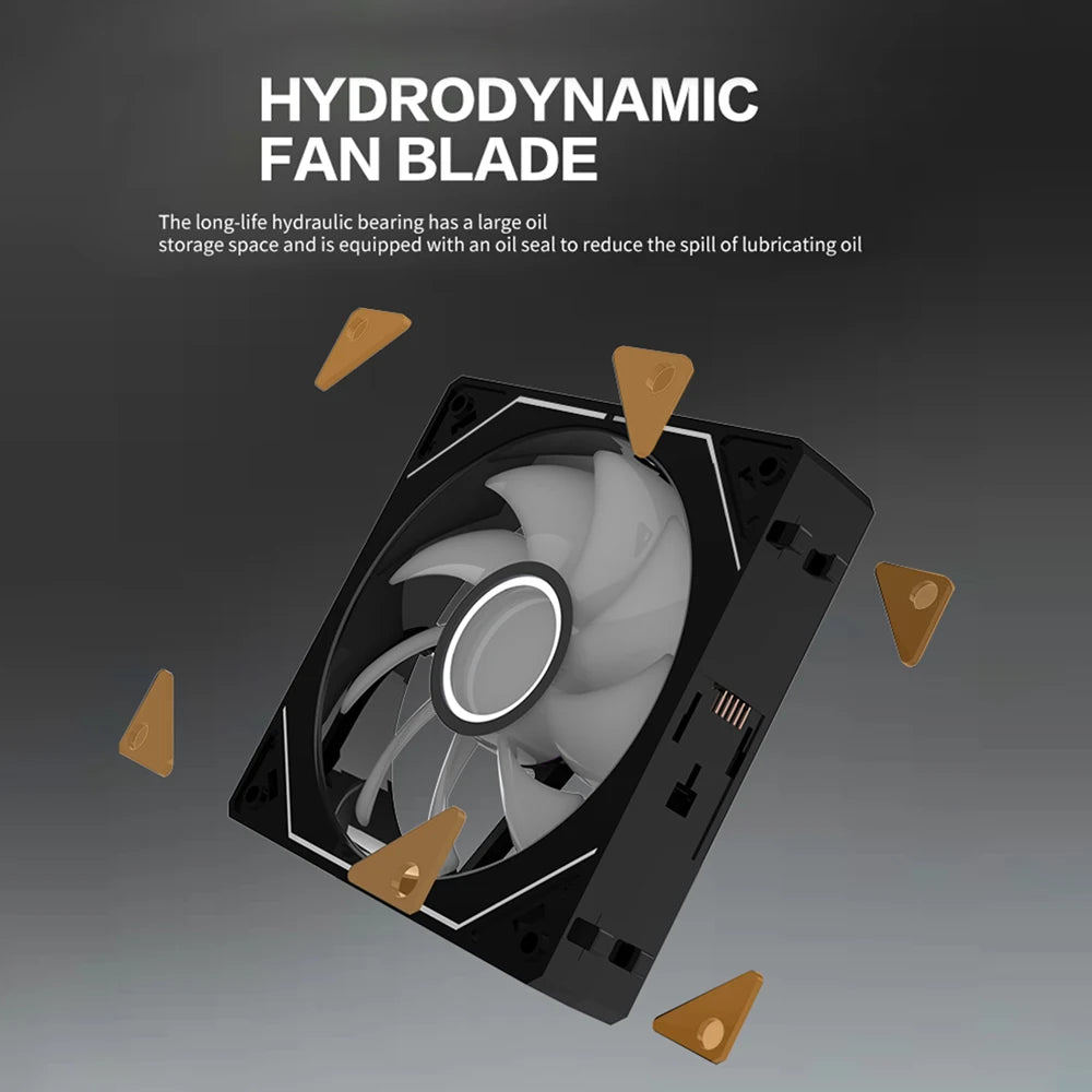 Aigo AS12 ARGB Lüfter - 120mm 800-2000RPM 4.2W PC Kühlung