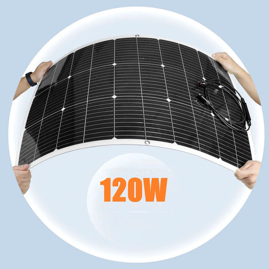 PowMr POW-LTW 120W Flexibles Solarpanel - Kapazität 2160, Größe 1160x590x3mm by Golden Bridge Store