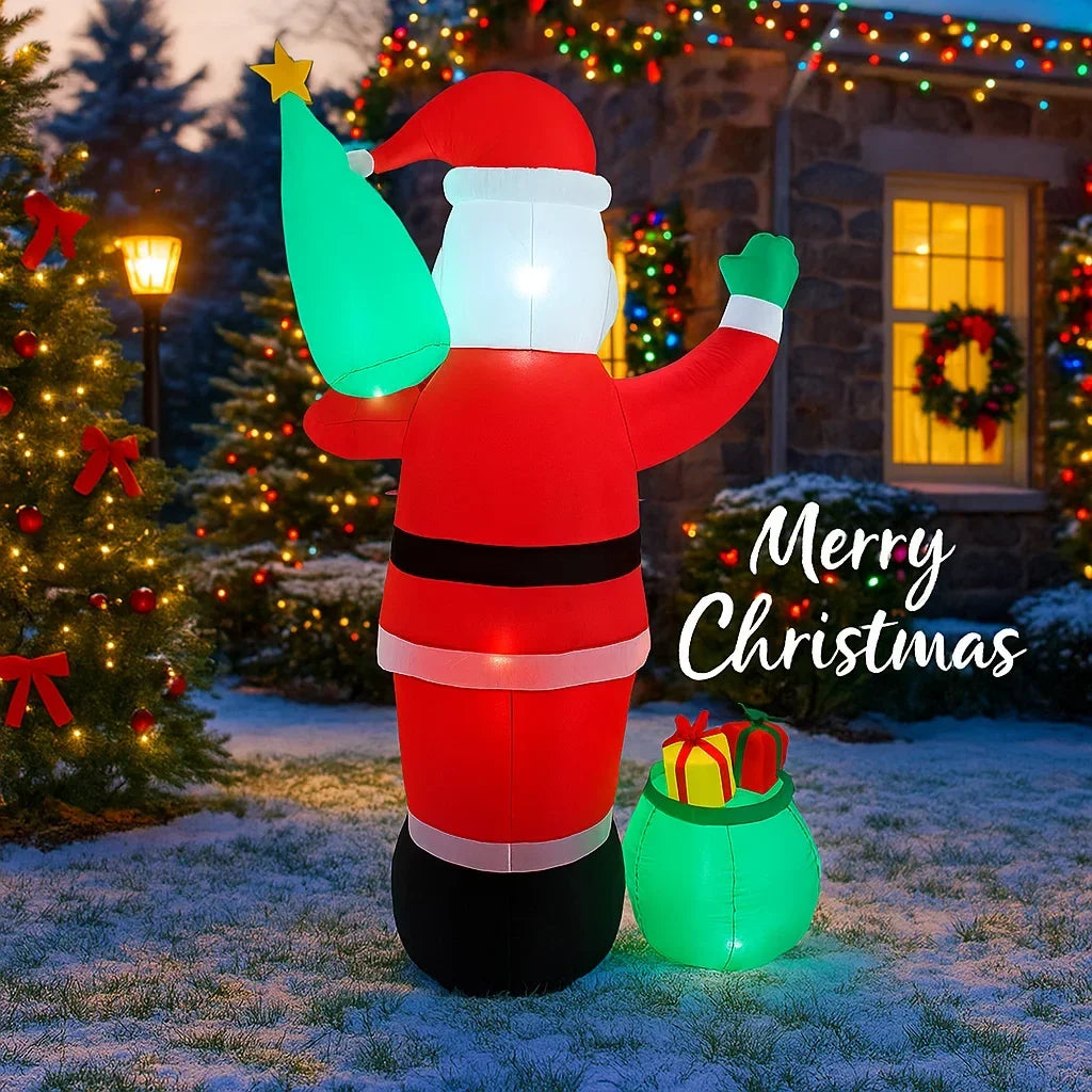 CN Guangdong Santa Claus Aufblasbar - Größe 2,4 m LED-Lichter Stoff
