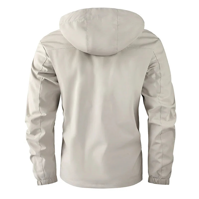 New stylish hooded windbreaker fleece lined jacket