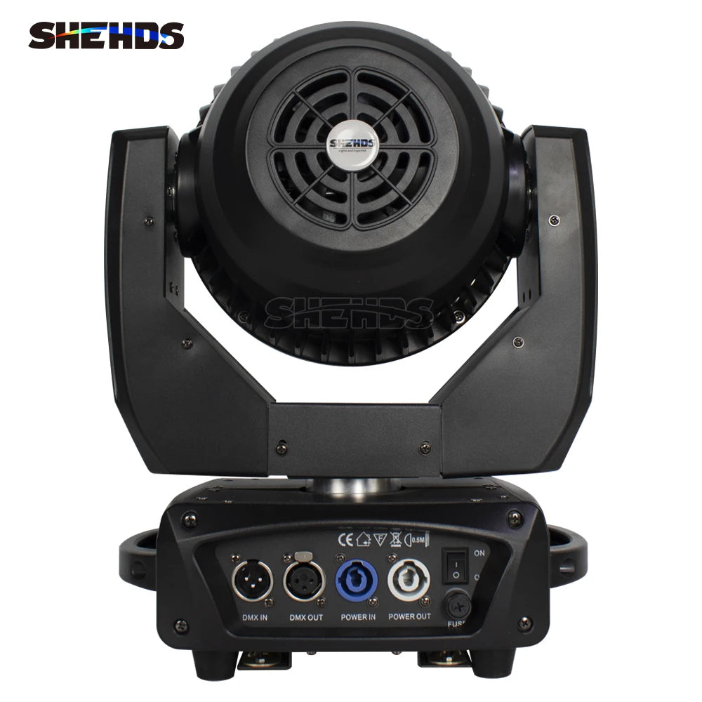 SHEHDS LED Zoom 19x15W RGBW Moving Head Light Beam Wash Effect Flight Case for DJ Disco Christmas Concerts Weddings Parties