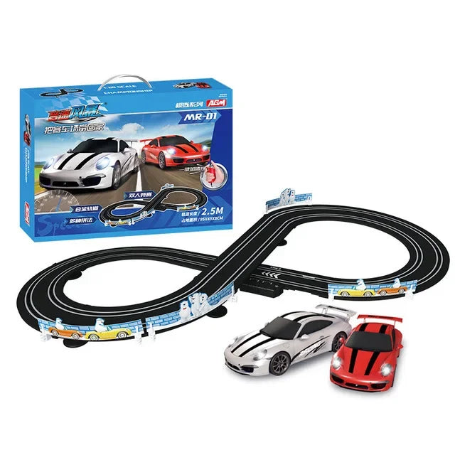 Railway Track Toy Set Racing Track Electric Double Remote Control Car Interactive Autorama Circuit Voiture Toy For Boy Children