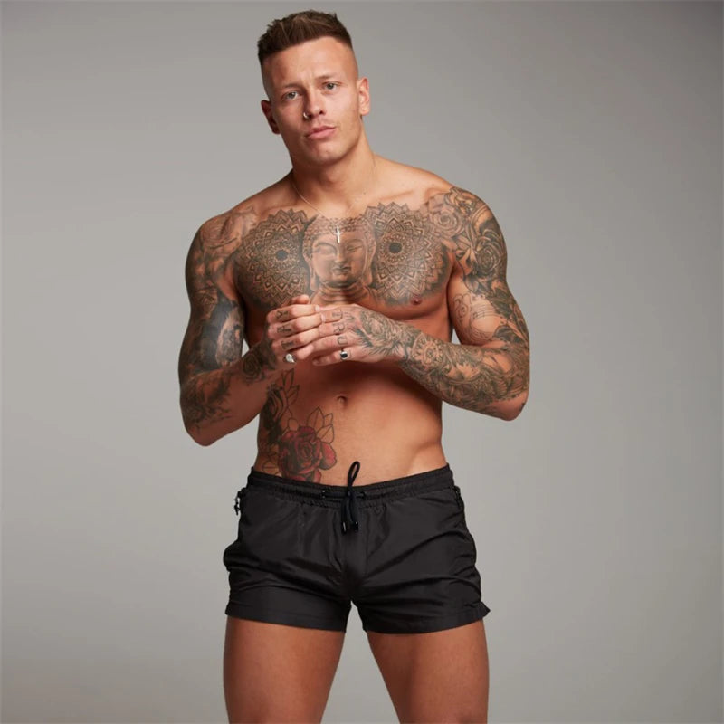 Herren Schwimmhose 2025 mit Reißverschluss-Taschen - Mesh-Futter - Sommer - Strand - Pool - Wassersport Schnelltrocknend