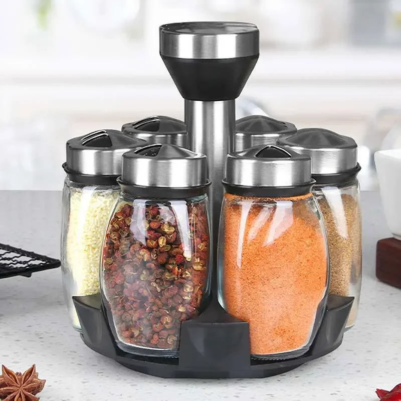 Choice Drehbares Gewürzglas Set Rotierend - 7 Stück 200ml