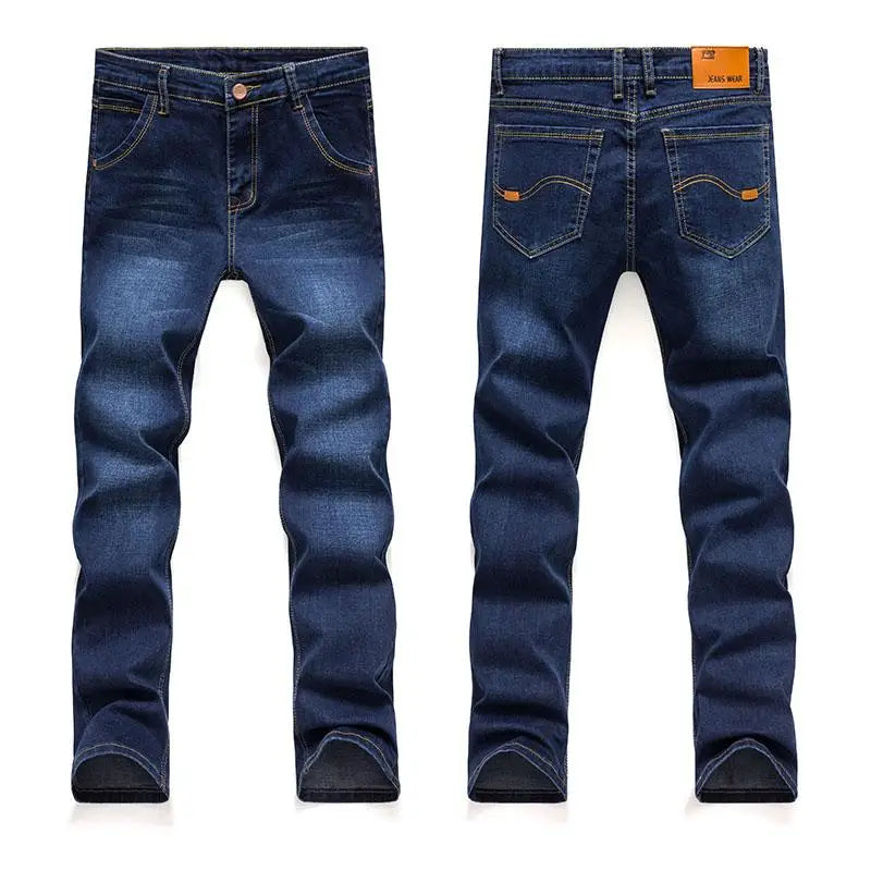 Jeans for Men Plus Size 44 46 48 50 Straight Cut elastic Denim Long Pants