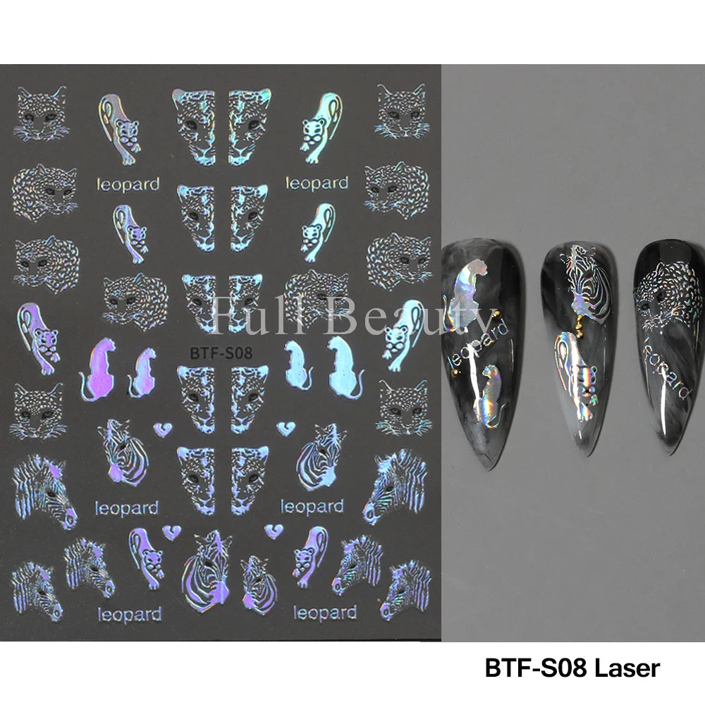 GL5D-K256 5D Sonnenblumen Nagelsticker - Herbstdesign Prägung