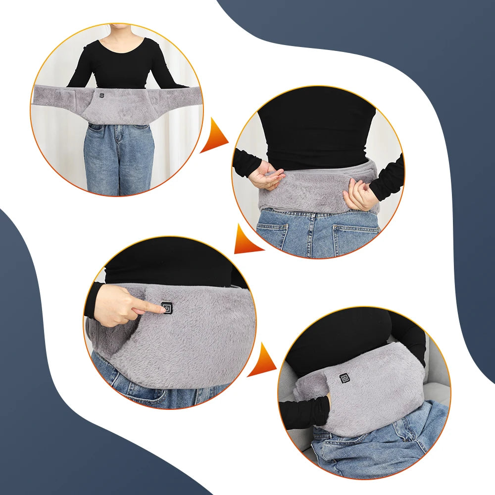 Electric Heating Waist Belt USB Hand Warmer Winter Hot Compress Abdominal Lumbar Uterus Heater