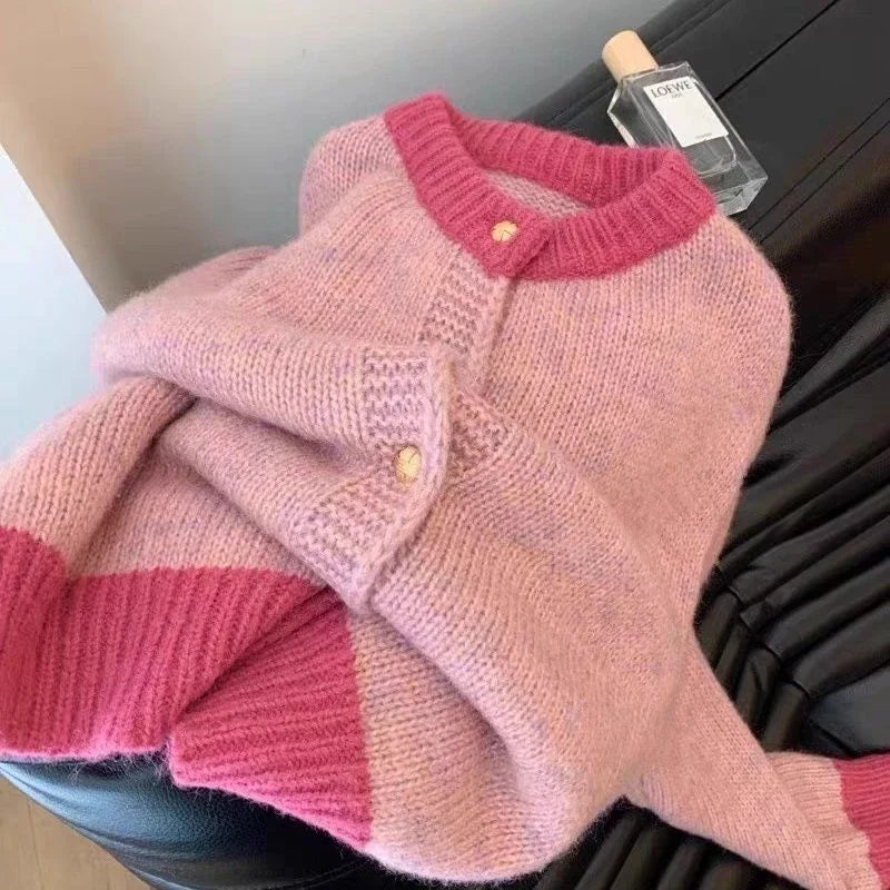 tumao Classic Lose Strickjacke - Damen One Size, Langarm