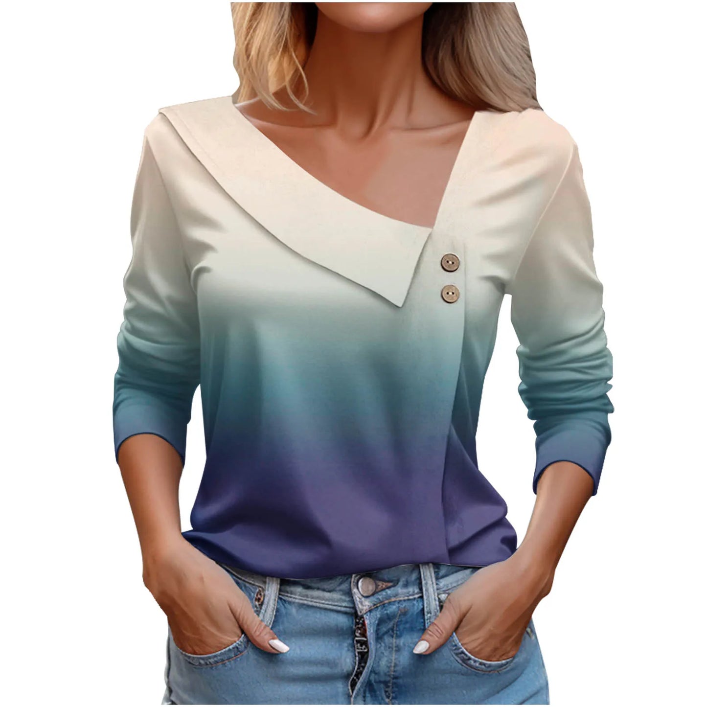 T Shirt For Women Fashion Long Sleeve Top White Floral Print Shirts And Blouses 3D Print Clothes For Women 2025 y2k