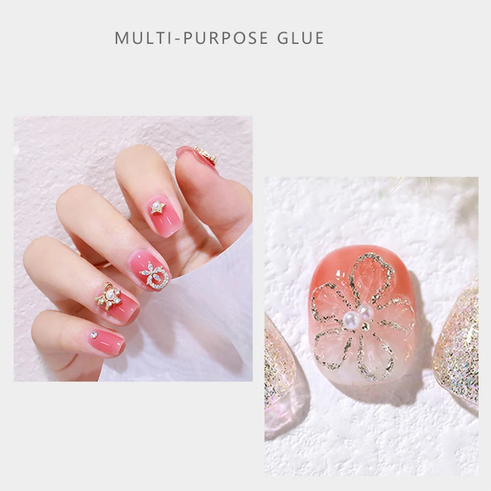 UV/LED Nail Tips Glue Gel  for False Nails UV Strong Ahesive Solid Tube Nail Tip Glue Gel Polish Bonder Manicure Supplies