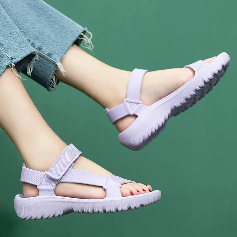 Sommer-Sandalen 2025: Womens Sandals Summer Trend Anti-slip Wear-resistant - Lightweight EVA Flat Sandals Women Outdoor Beach Shoes Collection