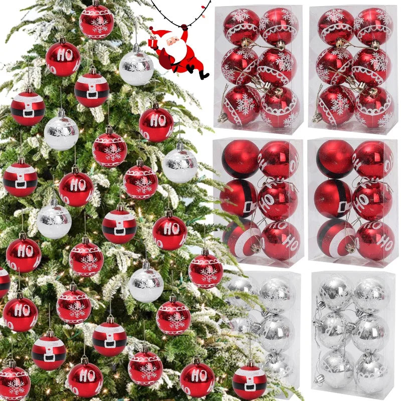 Choice Kunststoff Weihnachtskugeln Set - 24-6 Stück, Durchmesser 6 cm