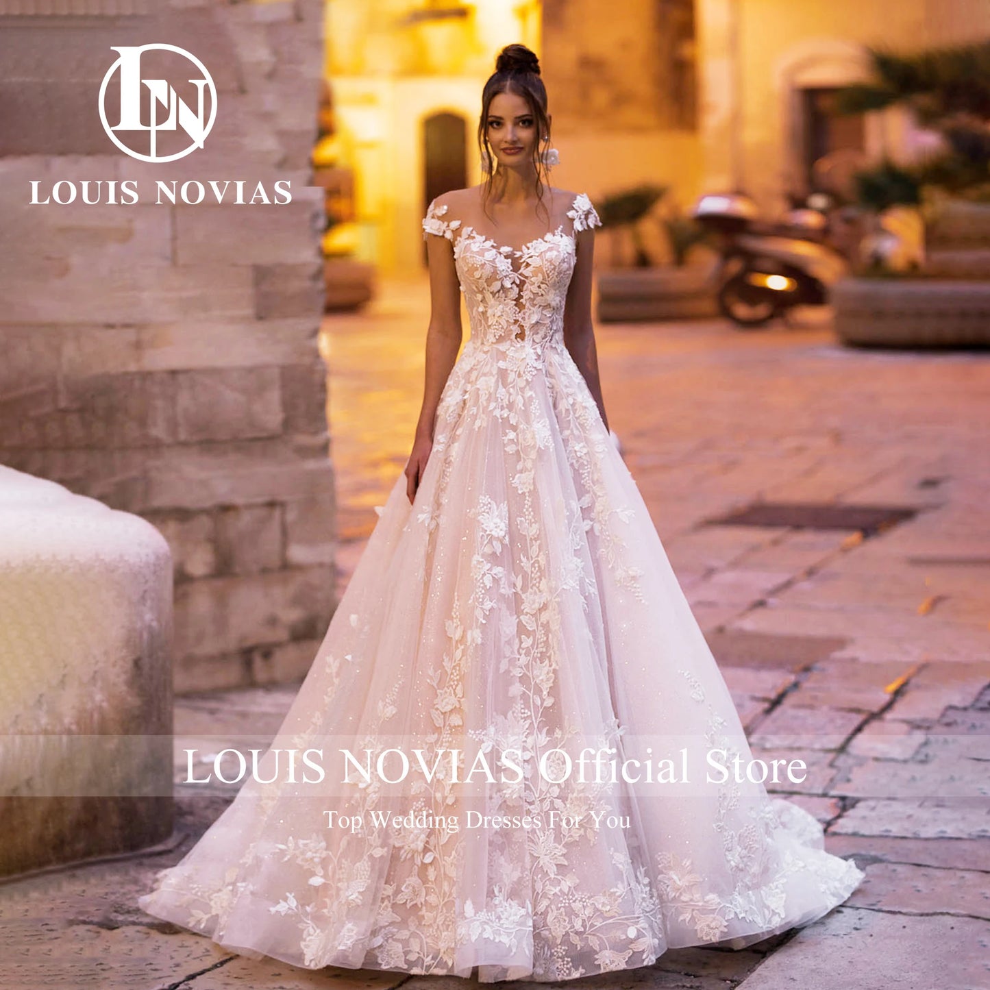LOUIS NOVIAS Romantische Hochzeitskleider Für Frauen Off Shoulder Backless Appliques Sweetheart Hochzeitsgown Vestidos De Novia