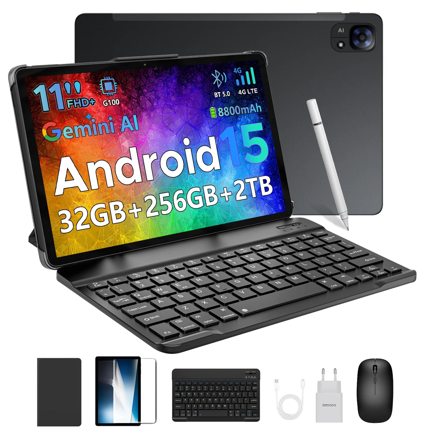 DOOGEE Tab E3 Ultradünn 7,5 Mm - 256 GB Speicher, 8800 mAh Akku, 11 Zoll Display