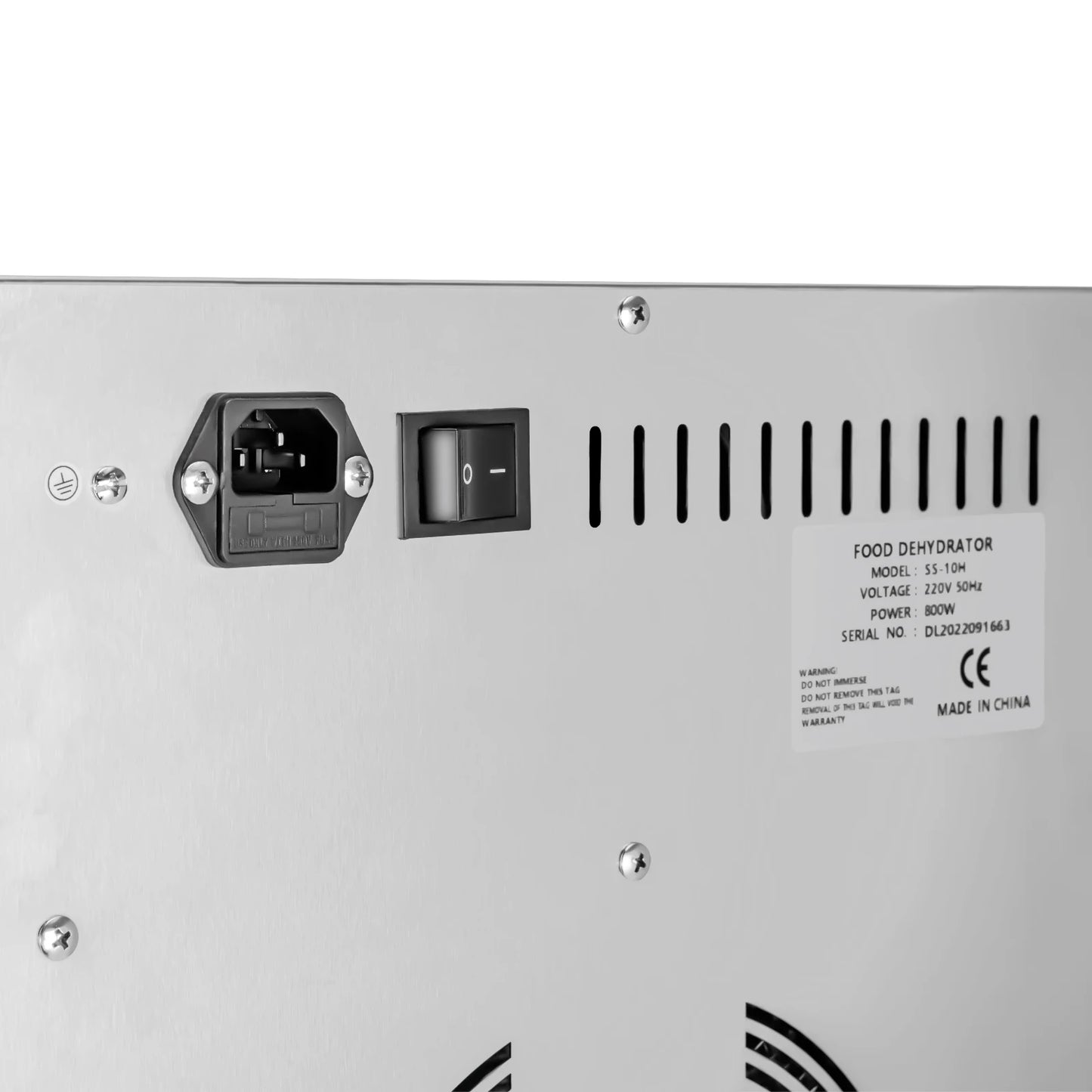 DörrPro SS-10H Dehydriergerät - 10 Einsätze 800W Kompakt Maße by Golden Bridge Store