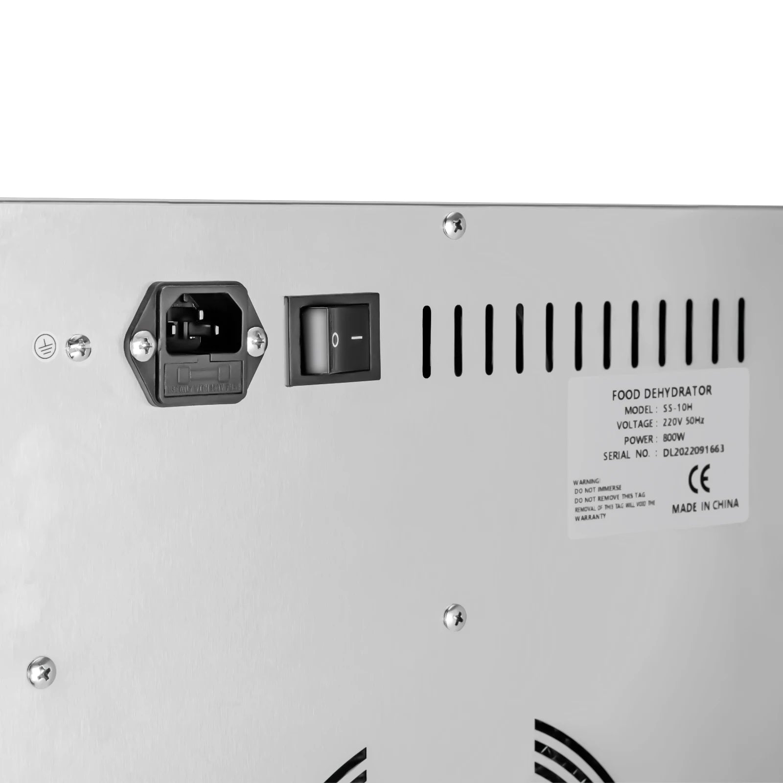 DörrPro SS-10H Dehydriergerät - 10 Einsätze 800W Kompakt Maße by Golden Bridge Store