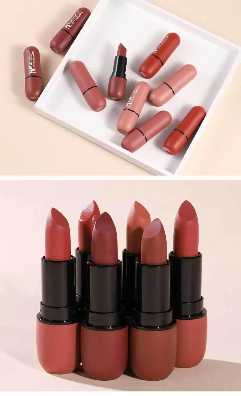 Lippenstift 2025: 6 Colors Sexy Matte Lipstick Waterproof Long Lasting - Color Rendering Non-stick Velvet Lips Liner Pencil Woman Makeup Cosmetics Collection