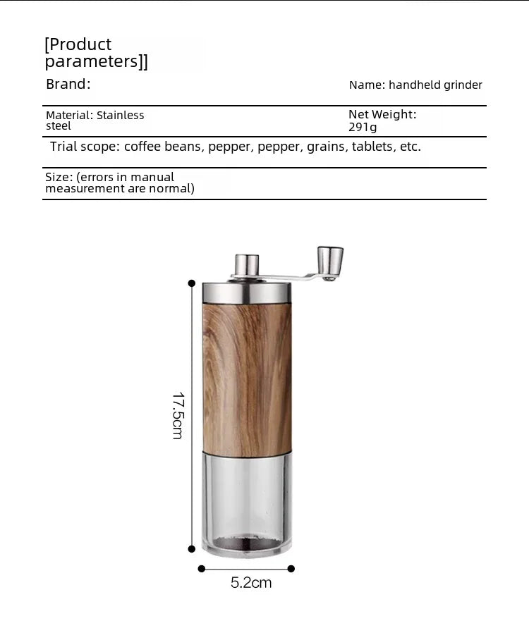 Portable Manual Coffee Grinder Espresso Machine Set Hand-cranked Bean Grinder Espresso Maker Suitable Home Travel