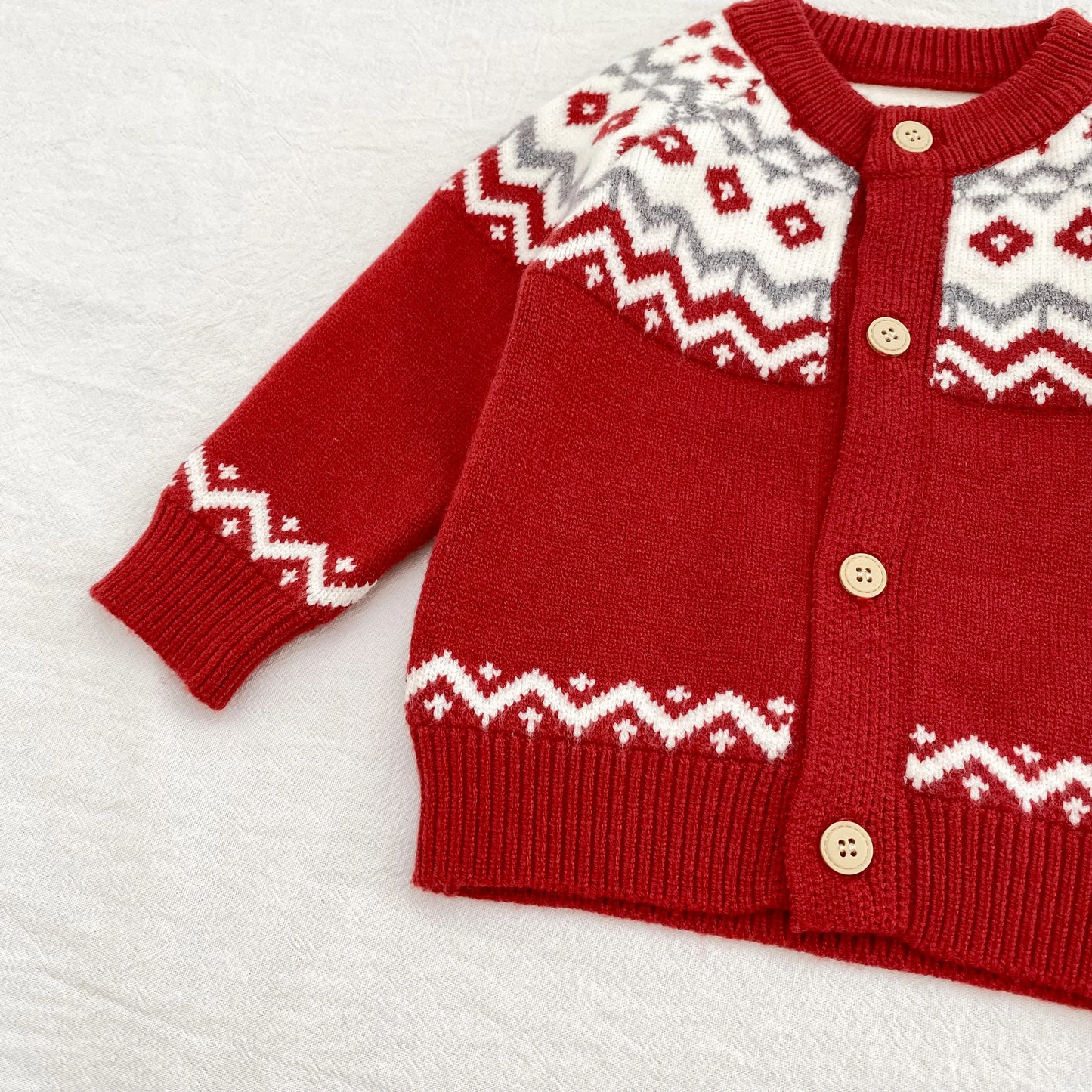 YSUBESTCN Kinder Strickjacke - Warmes Strickoberteil Für Kleinkinder, Größe 0-2 Jahre, Material Wolle, Verschluss Knopf