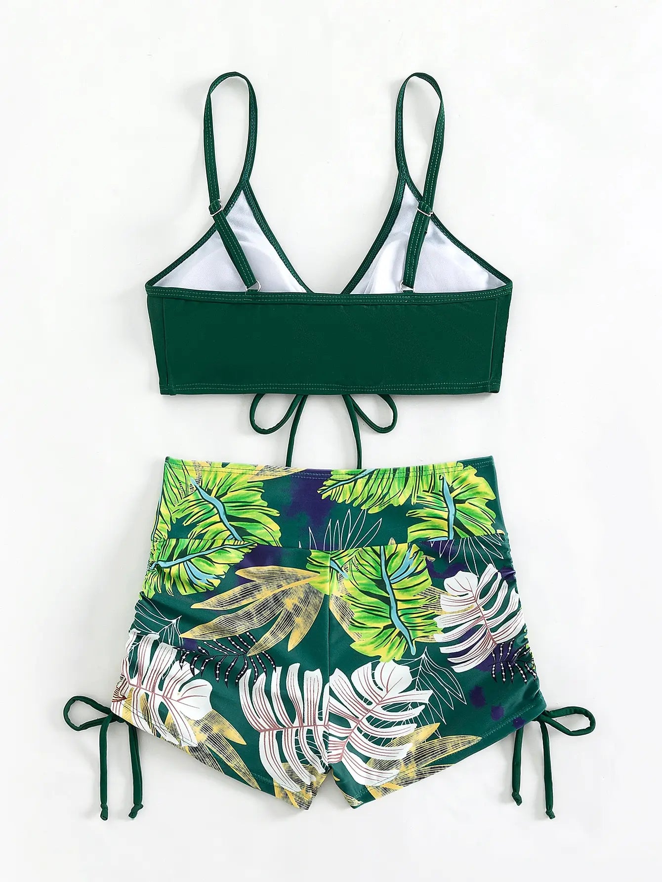 Damen Bikini 2025 - Hochtailliger Drawstring Front Shorts Bikinis für Frauen